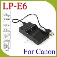 ราคา USB LP-E6 Battery Charger แท่นชาร์จสำหรับแบตเตอรี่Canon LP-E6 กล้องรุ่น 60D 70D 7D 6D 5D MKII III (001844)