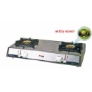 ราคา เตาแก๊สตั้งโต๊ะ 2 หัวเตา สแตนเลสทั้งตัว หัวเตาทองเหลือง Rinnai รุ่น RE-2SSV (SAFETY SENSOR )