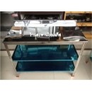 ราคา โต๊ะวางเตา สแตนเลสทั้งตัว ขนาดใหญ่พิเศษ 1 เมตร 3 ชั้น