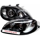 ราคา ไฟหน้าโปรเจคเตอร์ HONDA CIVIC 99-00 ดำ วงแหวน