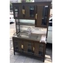 ราคา ตู้ครัวอ่างอลูมิเนียม 1.20 เมตร ขอบมน สีชา