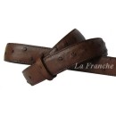 ราคา เข็มขัดหนังนกกระจอกเทศแท้ สีน้ำตาล, กว้าง 1.2 นิ้ว - code 2q0102