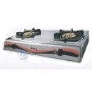 ราคา เตาแก๊สตั้งโต๊ะ 2 หัว หน้าสแตนเลส ข้างสี หัวเตาทองเหลือง Rinnai รุ่น RI-522MM (NEW)