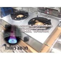 ราคา เตาแก๊สแรงดันสูง แบบตั้งโต๊ะ 2หัวเตา จุดสปาคติดอัตโนมัติไฟแรงมาก