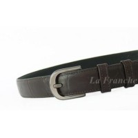 ราคา เข็มขัดหนังวัวแท้ ปั๊มลายสีน้ำตาลเข้มพร้อมหัวนิกเกิ้ล, กว้าง 1 นิ้ว – code 1L0003