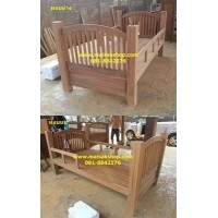 ราคา เฟอร์นิเจอร์ไม้สัก(Furniture) เตียง,เตียงนอน,เตียงนอนไม้สักแบบ2 ชั้นหัวโค้งไม้ซี่