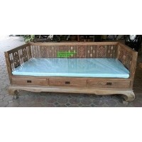 ราคา เฟอร์นิเจอร์ไม้สัก(Furniture) ตั่งขาคู้ลายฉลุไม้สัก