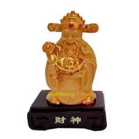 ราคา ไฉ่ซื่งเอี้ยเทพเจ้าแห่งโชคลาภ ปางยืนสีทอง ขนาด 6 นิ้ว