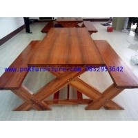 ราคา เก้าอี้สนาม,ม้านั่งสนาม,ชุดโต๊ะสนามไม้สักทอง ยาว 1.80เมตร kkw14-5