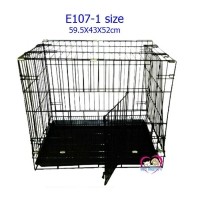 ราคา กรงสุนัข เหล็กสีดำ คอกสุนัข E107-1 ขนาด 59.5x 43x 52 cm