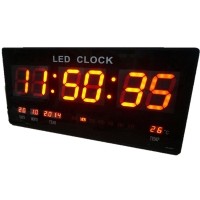 ราคา นาฬิกา LED ติดฝาผนัง แบบบาง ตัวเลข 3 นิ้ว ขนาด 18 นิ้ว ไฟสีแดง