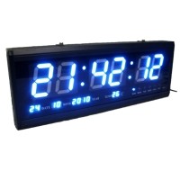 ราคา Blue LED Clock Board : นาฬิกา LED สีฟ้า ขนาดใหญ่(Board) สำหรับติดฝาผนัง มองเห็นได้ชัดเจน สำหรับโรงแร