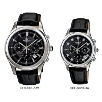 ราคา นาฬิกา Casio เซ็ทคู่ ชาย-หญิง Edifice-Sheen EFR-517L-1A คู่กับ SHE-5023L-1A