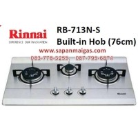 ราคา เตาฝัง 3 หัวเตา หน้าเตาสแตนเลสรินไน( RINNAI ) รุ่น RB-713N-S