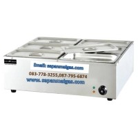 ราคา ถาดสแตนเลสอุ่นอาหาร 6 ช่องใช้ไฟฟ้า, (ชุดอ่างอุ่นอาหาร)