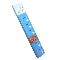 ราคา Toshino ปลั๊กไฟกันไฟกระชาก 6 ช่อง 6 สวิตช์ USB 2 Port ยาว 3 เมตร รุ่น TSP6W-USB (สีฟ้า)