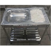 ราคา ซิ้งค์ล้างจาน 1 หลุม สแตนเลสทั้งตัว ขนาด 80 ซม