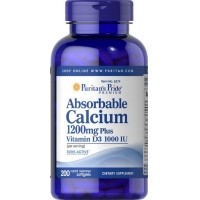 ราคา Puritan Absorbable Calcium 1200mg Vitamin D3 1000 IU 200 Softgels แคลเซี่ยมและวิตามินดีเพื่อกระดูก