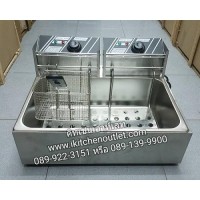 ราคา เตาทอดไฟฟ้า ขนาด 12 ลิตร อ่างเดี่ยว 2 ตะกร้าทอด ยี่ห้อ Kitch (รับประกัน 1 ปี)