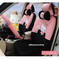 ราคา ชุดหุ้มเบาะรถยนต์ แบบผ้า ลาย: คิตตี้ แบบยกชุด 20 ชิ้น