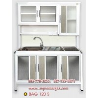 ราคา ตู้ครัวพร้อมอ่างล้างจาน 1 หลุม (ขอบมน)ขนาด 1.2 เมตร ท็อปหินแกรนิต