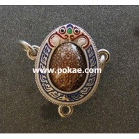 ราคา เบี้ยแก้ เลี่ยมเงินลงยา3ห่วง หลวงปู่เจือ วัดกลางบางแก้ว จ.นครปฐม