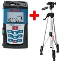 ราคา เครื่องวัดระยะเลเซอร์ 70m. BOSCH Laser Rangefinder รุ่น DLE70+ขาตั้ง รุ่น BS150