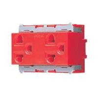 ราคา ปลั๊กกราวน์คู่ รุ่นเก่า พานาโซนิค WNG15923-7 สีแดง Panasonic