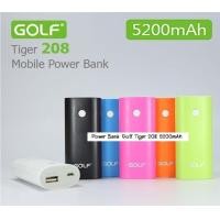 ราคา Power bank Golf Tiger 208 5200mAh. ของแท้ แบตเตอรี่สำรองพกพา มีขนาดเล็กและน้ำหนักเบา