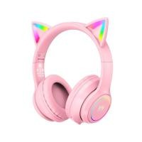 ราคา หูฟังเกมมิ่ง Onikuma Gaming Headset B90 RGB Cat Ear Bluetooth 5.0 Pink (6972470561579)