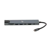 ราคา Blue Box Port Hub 8-in-1 Multifunction Converter Silver Grey (8858882047123)