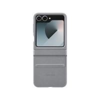 ราคา เคส Samsung Galaxy Z Flip6 Flap Vegan Leather Gray (8806095611907)