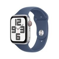 ราคา Apple Watch SE GPS + Cellular 44mm Silver Aluminium Case with Denim Sport Band - S/M (2024) (195949649752)