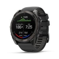 ราคา สมาร์ทวอทช์ Garmin fenix 8 51mm Sapphire AMOLED Carbon Gray with Black/Pebble Gray Silicone Band (753759342586)
