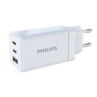 ราคา อะแดปเตอร์ Philips Wall Charger 1 USB-A / 2 USB-C 65W GaN White (TISI) (4895229137738)