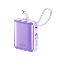 ราคา พาวเวอร์แบงค์ QPLUS Mini 10,000 mAh Built-in Cable W1030 Purple (8856847279053)