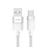 ราคา สายชาร์จ UVOLT USB-A to USB-C DATA Cable 18W 1.2M White (8859524100886)