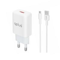 ราคา อะแดปเตอร์พร้อมสายชาร์จ QPLUS Wall USB Charger 1 USB-A (2.4A/12W) + Micro Cable 1M. White (AU-50) (TISI) (8856899549685)