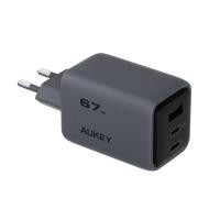 ราคา อะแดปเตอร์ AUKEY Wall USB Charger 1 USB-A / 2 USB-C (PD67W) GaN Gray (PA-C3) (TISI) (689323788552)