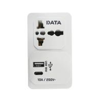 ราคา ปลั๊กแปลงไฟ DATA Adapter 1 Way 2 USB (ALUC36) (8853038017807)