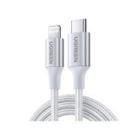 ราคา สายชาร์จ Ugreen USB-C to Lightning Cable Nylon 1M. Silver White (70523) (6957303875238)