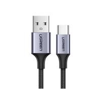 ราคา สายชาร์จ Ugreen USB-A to USB-C Cable Nylon 3M. Black (60408) (6957303864089)