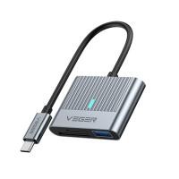 ราคา Veger Port Hub 3-in-1 USB-C to USB 3.0 / SD and TF (VH-H04) Gray (8859531903913)