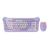ราคา เมาส์และคีย์บอร์ดไร้สาย QPLUS QW05 Purple (TH/EN) (8898426400076)
