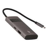 ราคา Blue Box Port Hub USB Type-C Hub 5-in-1 Multifunction Converter with Screen On/Off button Grey (8858882817733)