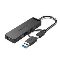 ราคา Vention Port Hub 2-in-1 Interface to 4xUSB 3.0 (CHTBB) Black (6922794746916)