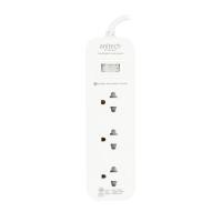ราคา ปลั๊กไฟ Anitech Plug 3 Way 1 Switch 3M. TIS H433-PRO (1Free1) White (8859221723784)