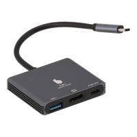 ราคา Blue Box Port Hub USB Type-C Hub 3-in-1 Silver Gray (8858882912179)