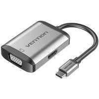 ราคา ตัวแปลง Vention 4-in-1 USB-C Multi Function Space Gray (TFAHB) (6922794742567)