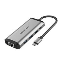 ราคา Vention 9-in-1 USB-C to HDMI Grey (THAHB) (6922794742611)